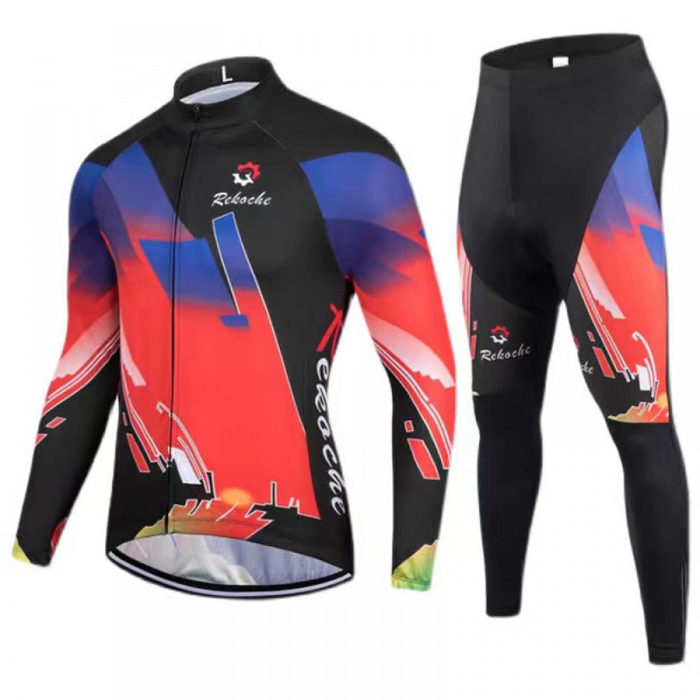 Spring, summer and autumn long-sleeve Cycling Suit Men’s and women’s mountain bike uniform breathable fast dry thin 