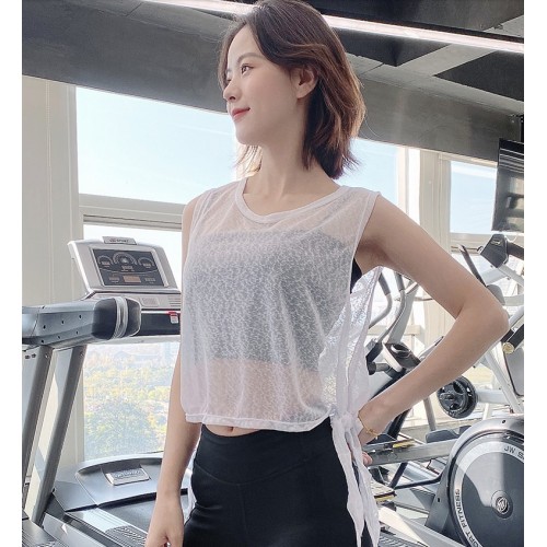 New Summer sleeveless and fashionable sports vest for women running in instagram fashion yoga loose top t-shirt