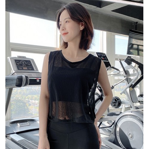 New Summer sleeveless and fashionable sports vest for women running in instagram fashion yoga loose top t-shirt