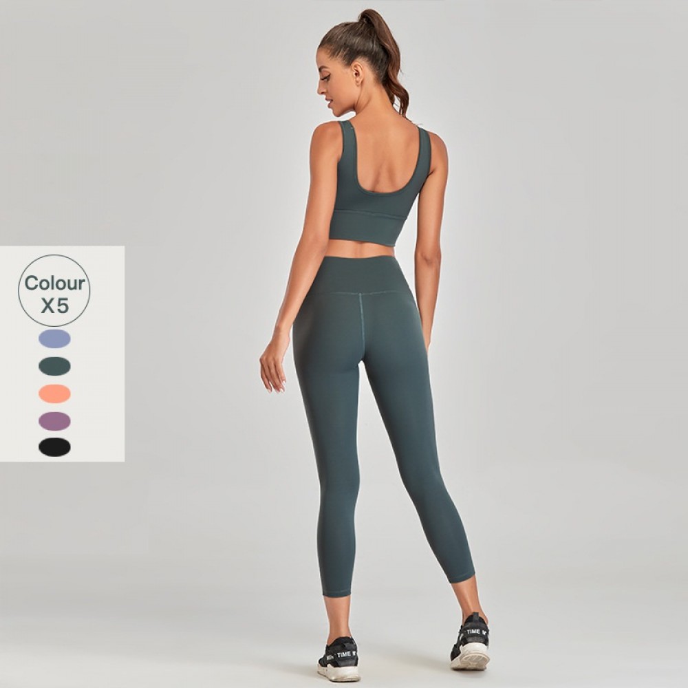 Yoga wear female tight professional high-end fashion sexy gym running hot spring and Summer Europe and the United States sports suit