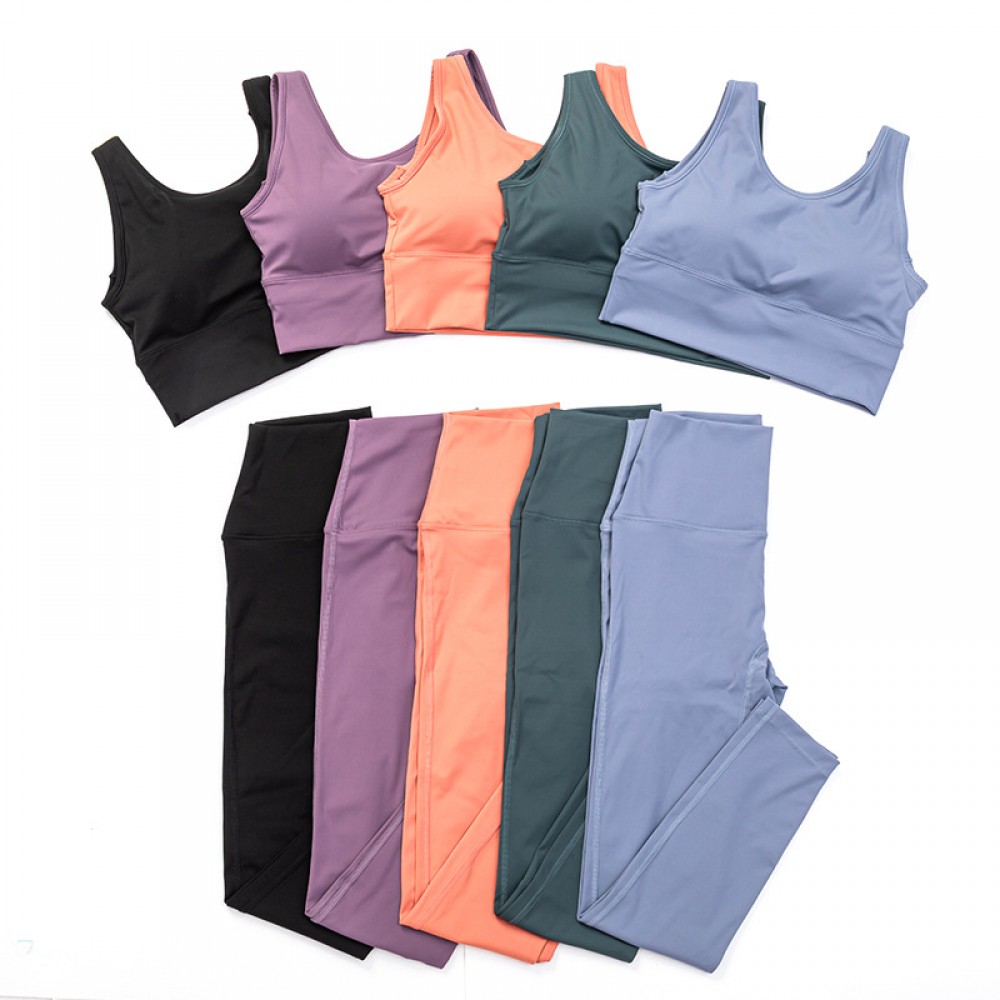 Yoga wear female tight professional high-end fashion sexy gym running hot spring and Summer Europe and the United States sports suit 