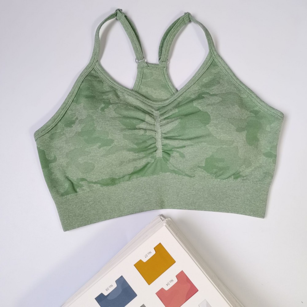 New Camo Bra Bra Bra Bra with a quick and seamless Yoga Bra Workout Bra Sports Bra Hollow out on the back 