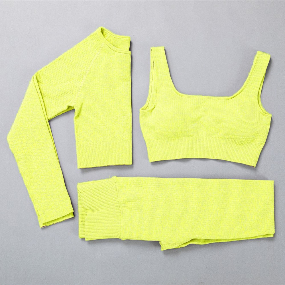 13-color 3-piece Yoga beauty reserve professional sports running seamless fitness Bra set 