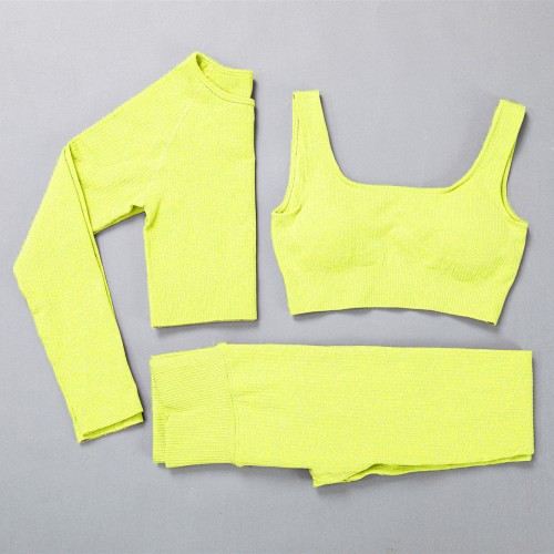 13-color 3-piece Yoga beauty reserve professional sports running seamless fitness Bra set