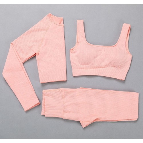 13-color 3-piece Yoga beauty reserve professional sports running seamless fitness Bra set