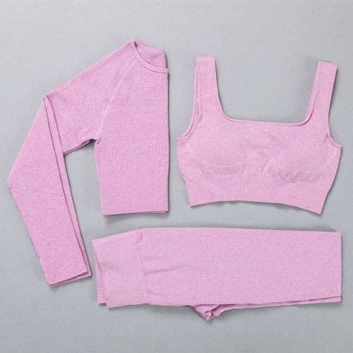 13-color 3-piece Yoga beauty reserve professional sports running seamless fitness Bra set