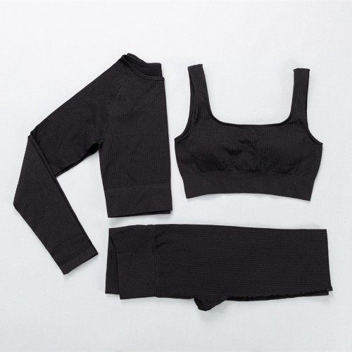 13-color 3-piece Yoga beauty reserve professional sports running seamless fitness Bra set