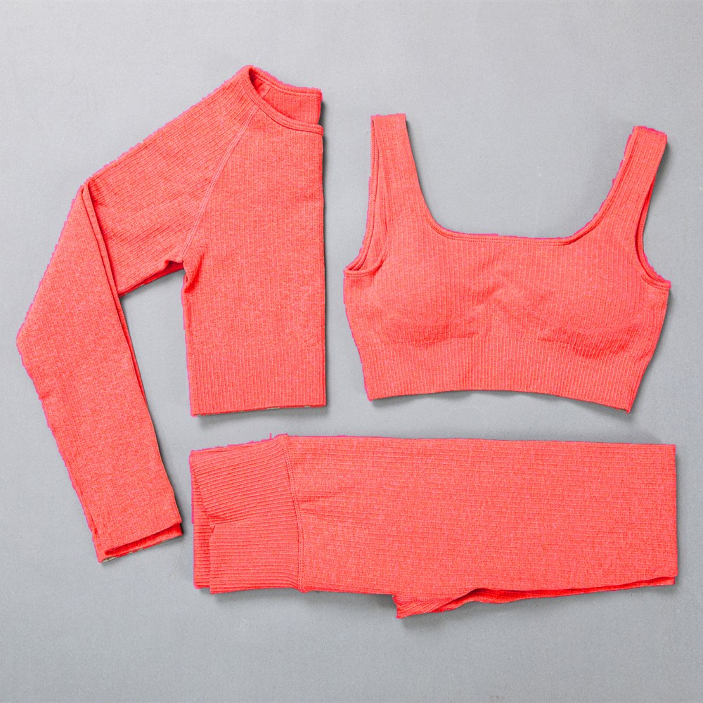 13-color 3-piece Yoga beauty reserve professional sports running seamless fitness Bra set 