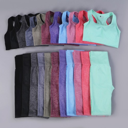 Yoga sets without color difference (11 colors) quick sell ebay Amazon in seamless long bra fitness sets