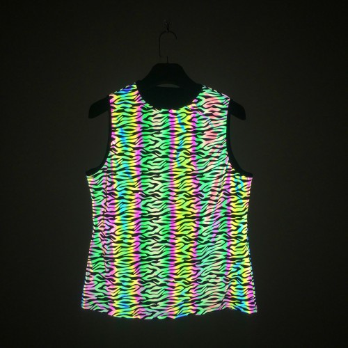 Summer new mushroom shimmering vest cross-border European and n men hip-hop sports knitted elastic vest