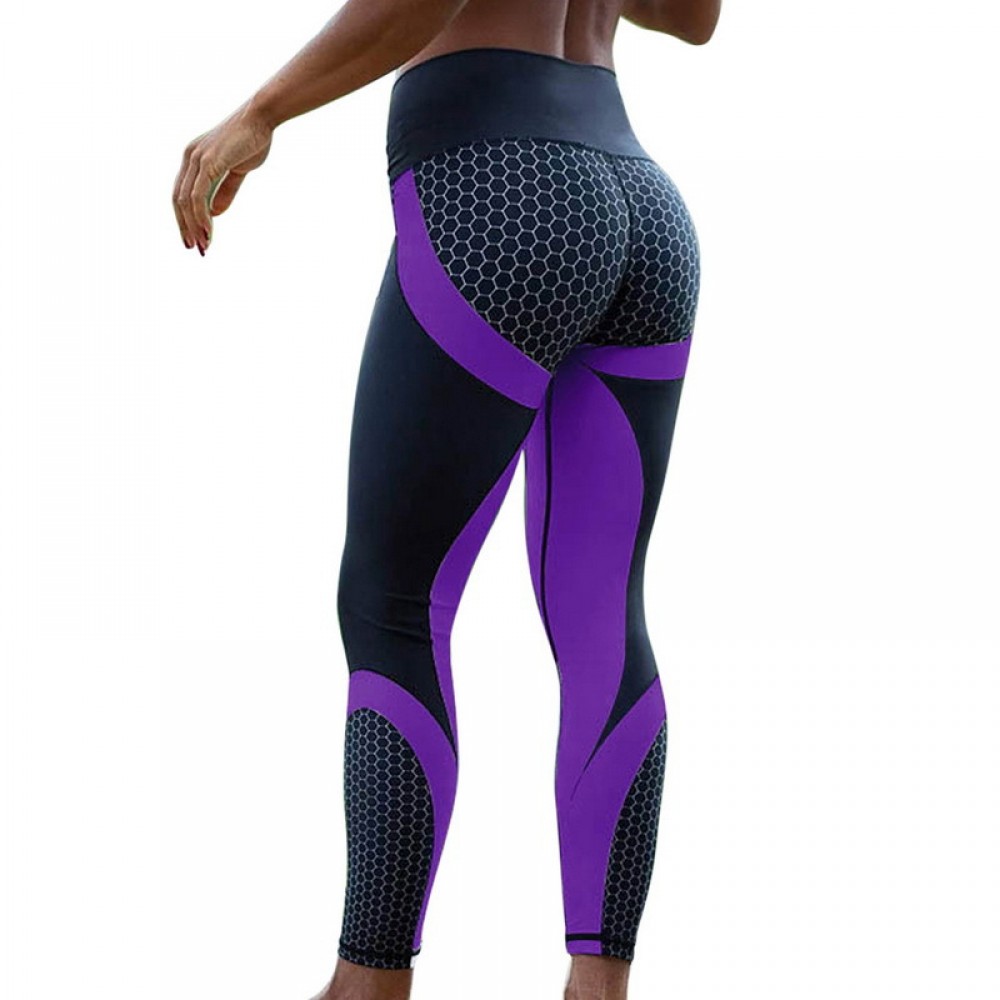 New four-pin six-thread digital printed yoga pants for cross-border European and n Foreign Trade 