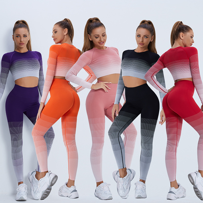 colour seamless yoga set top+legging