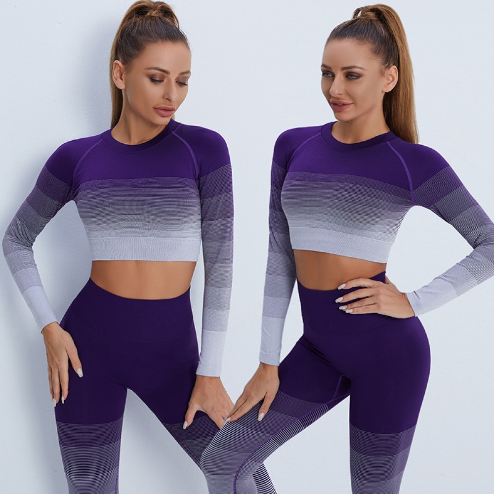 colour seamless yoga set top+legging 