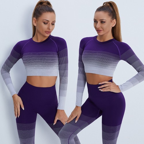 colour seamless yoga set top+legging