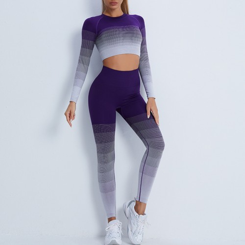 colour seamless yoga set top+legging