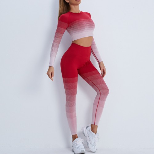 colour seamless yoga set top+legging 