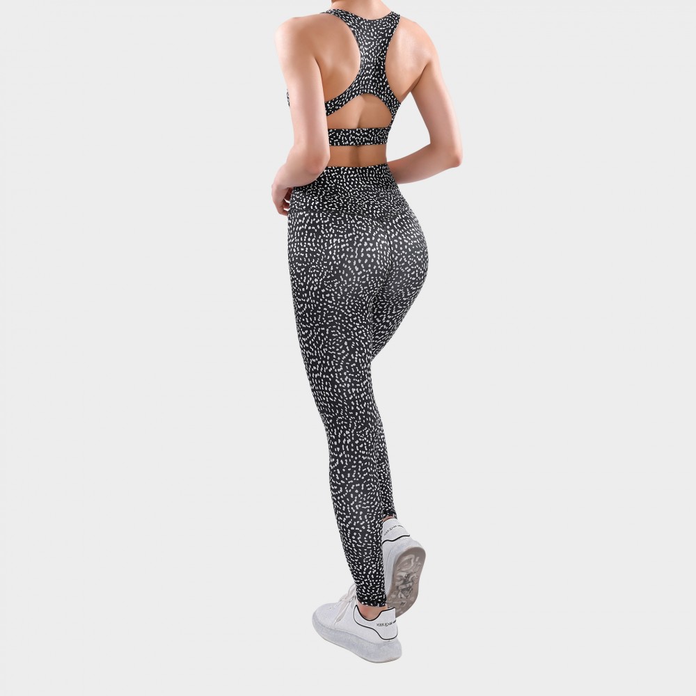 Cross-border Autumn Style European and n Yoga Clothing Sports Bra Hollow Vest Moisture Absorption Sweat high-elastic Yoga pants two-piece set 