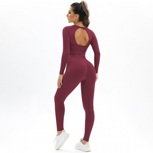  SEAMLESS WATER WASH PEACH BUTT LIFT YOGA set exercise fitness set sexy yoga  set top+legging