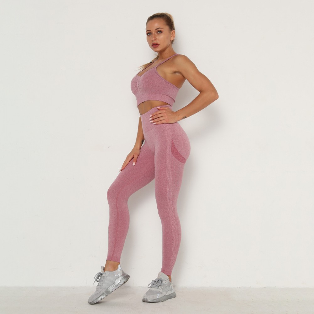  SEAMLESS WATER WASH PEACH BUTT LIFT YOGA set exercise fitness set sexy yoga legging 