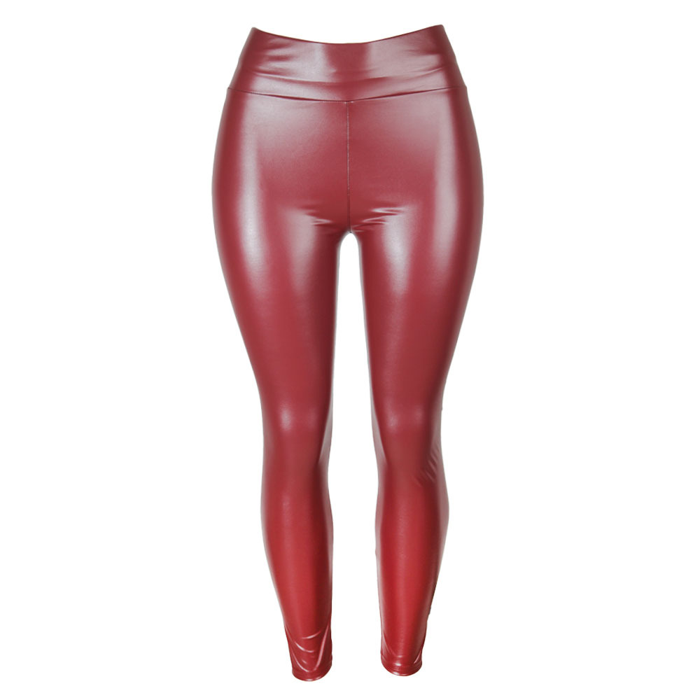  SEAMLESS pu fabric yoga legging 