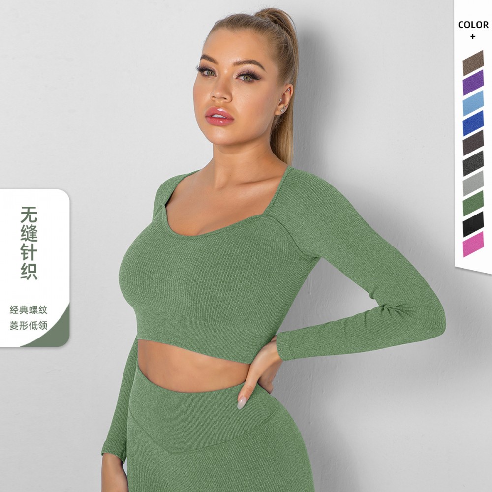  SEAMLESS  yoga long sleeve top  