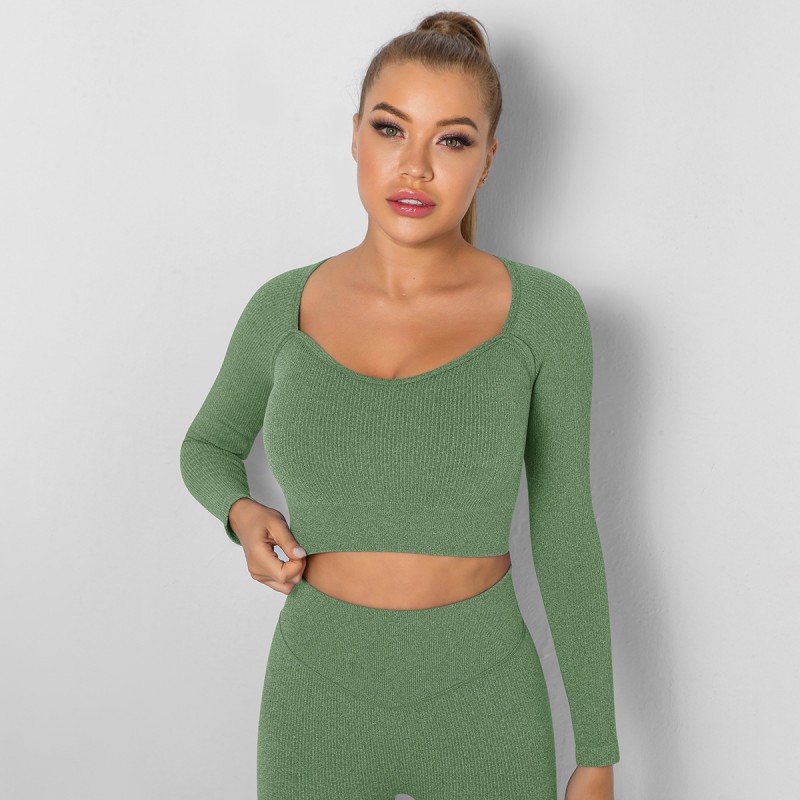  SEAMLESS  yoga long sleeve top 