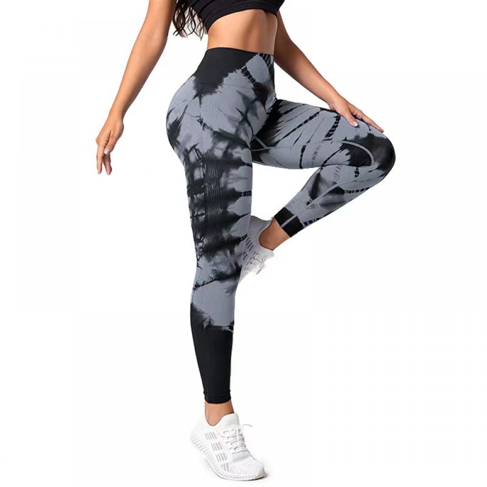 100 colour  SEAMLESS  tie dye yoga legging 