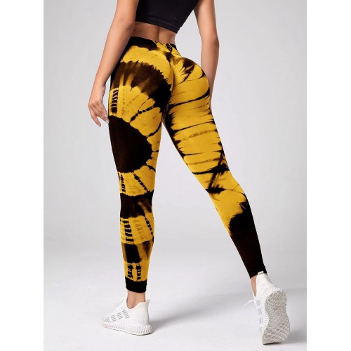 100 colour  SEAMLESS  tie dye yoga legging