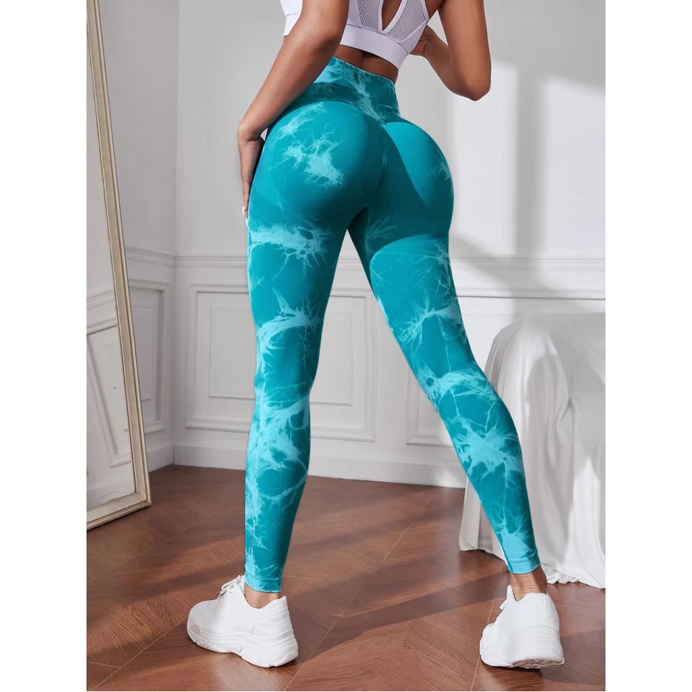 100 colour  SEAMLESS  tie dye yoga legging 