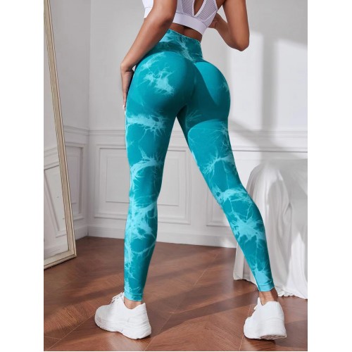 100 colour  SEAMLESS  tie dye yoga legging