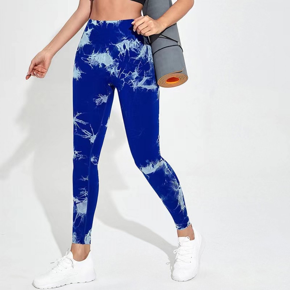 100 colour  SEAMLESS  tie dye yoga legging 