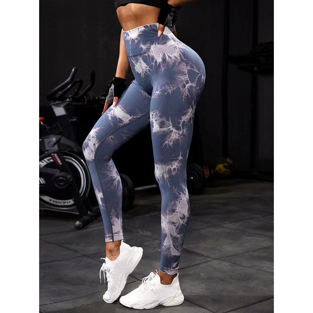 100 colour  SEAMLESS  tie dye yoga legging 