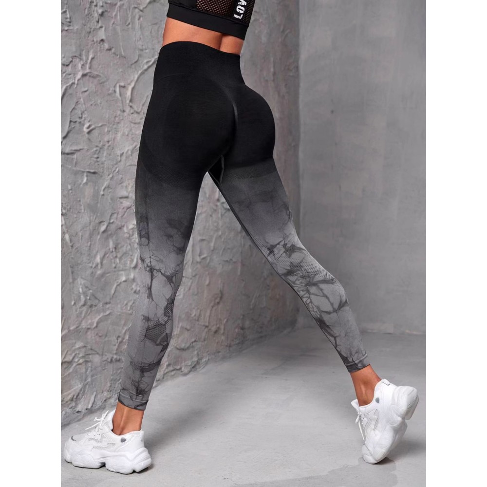 100 colour  SEAMLESS  tie dye yoga legging 