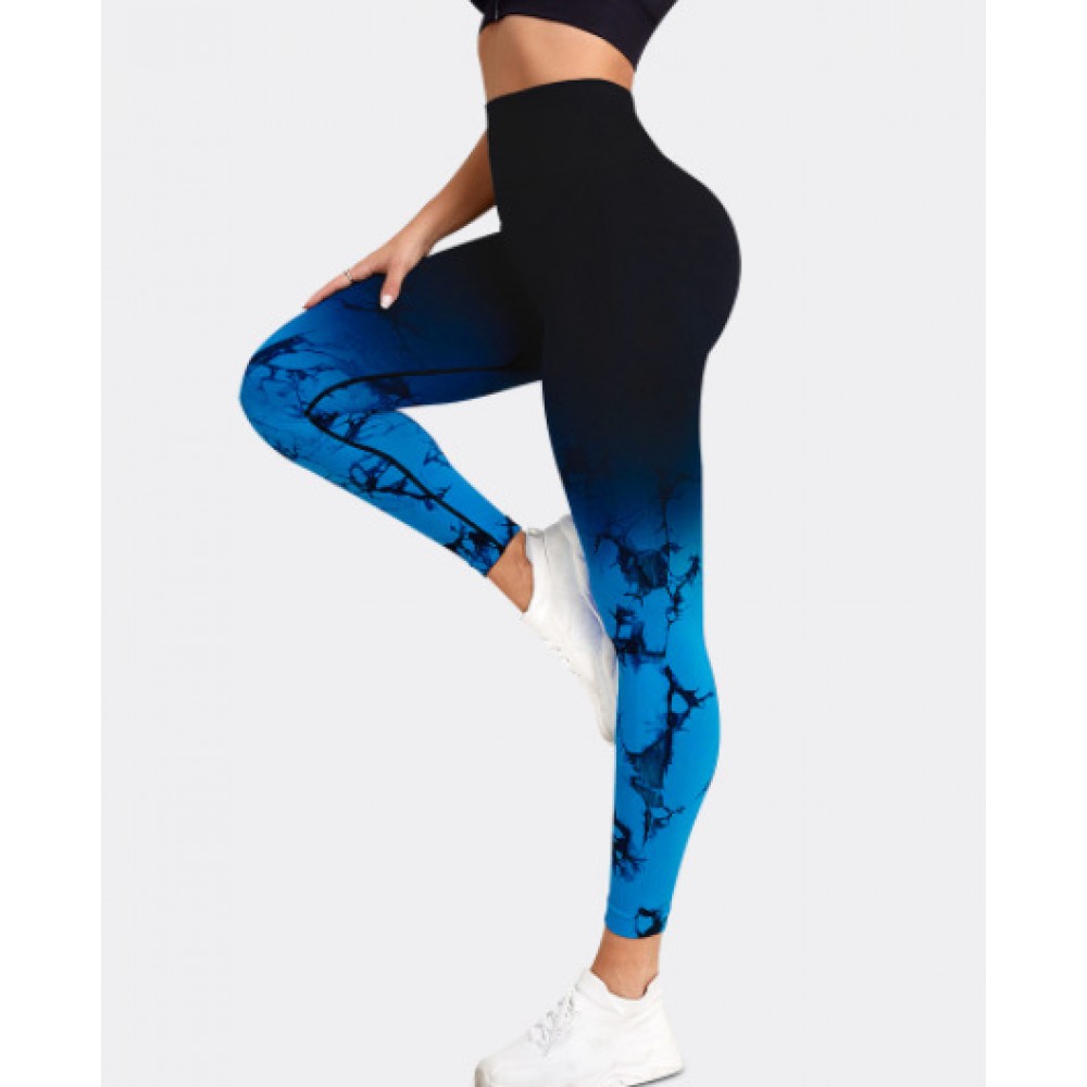 100 colour  SEAMLESS  tie dye yoga legging 