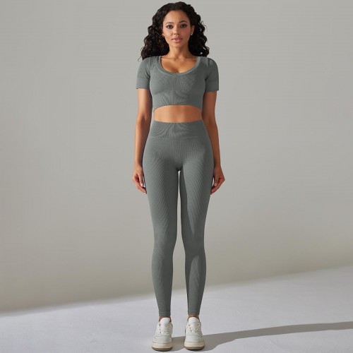 yoga set legging+ short shirt