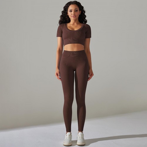 yoga set legging+ short shirt