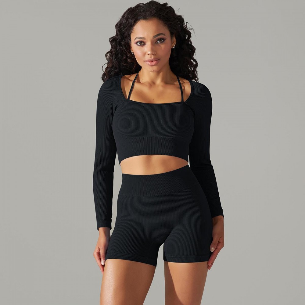 yoga set short+ long shirt 