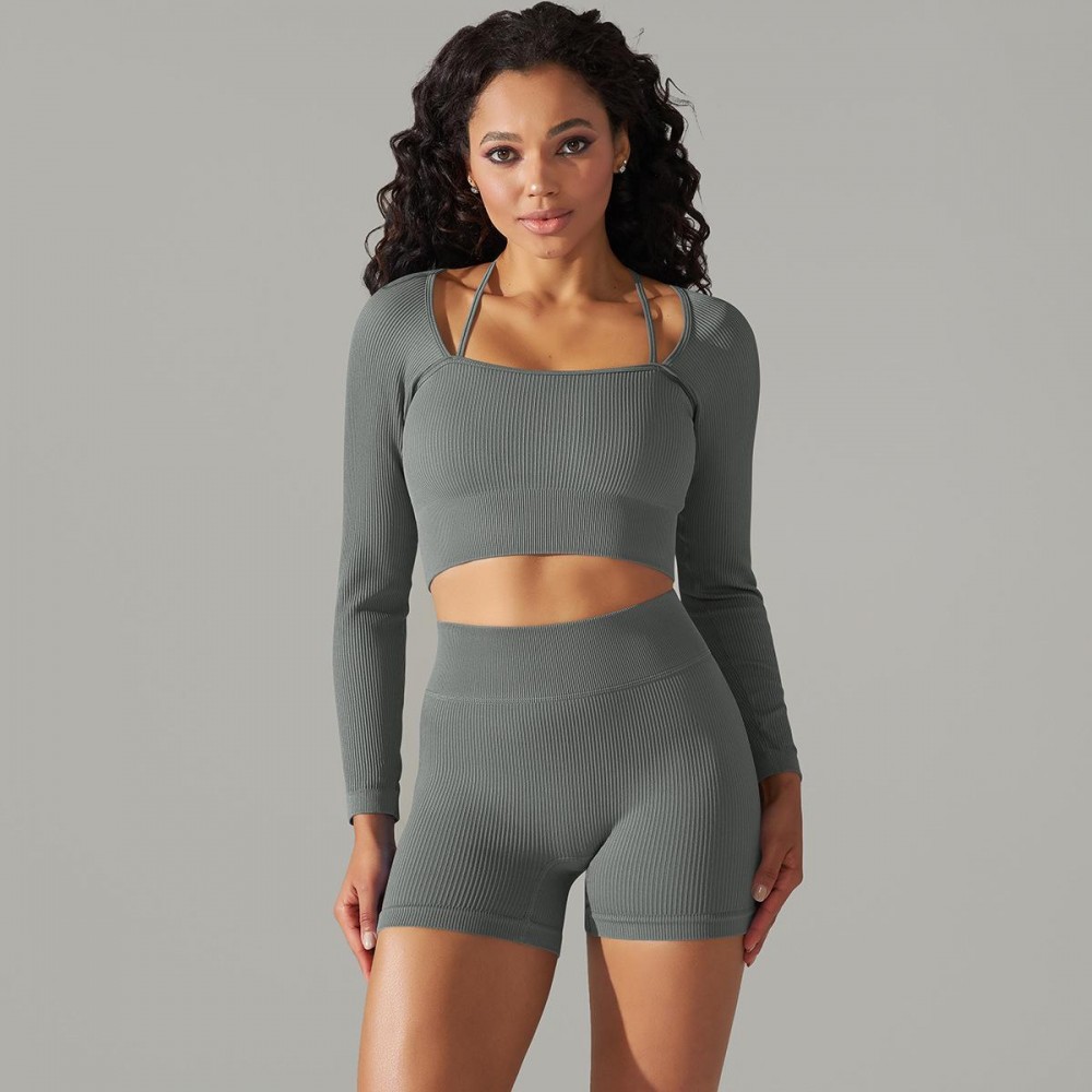 yoga set short+ long shirt 