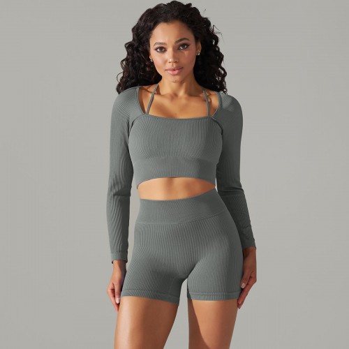 yoga set short+ long shirt