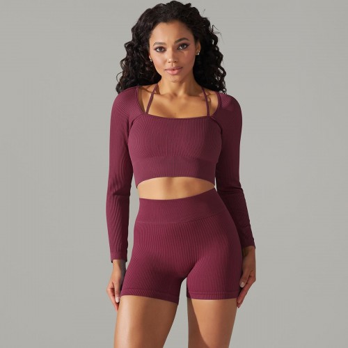 yoga set short+ long shirt