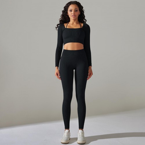 yoga set legging+long shirt