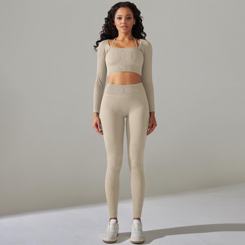 yoga set legging+long shirt