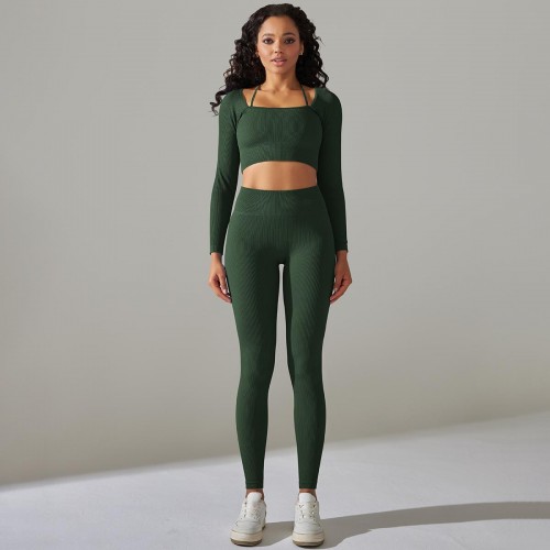 yoga set legging+long shirt